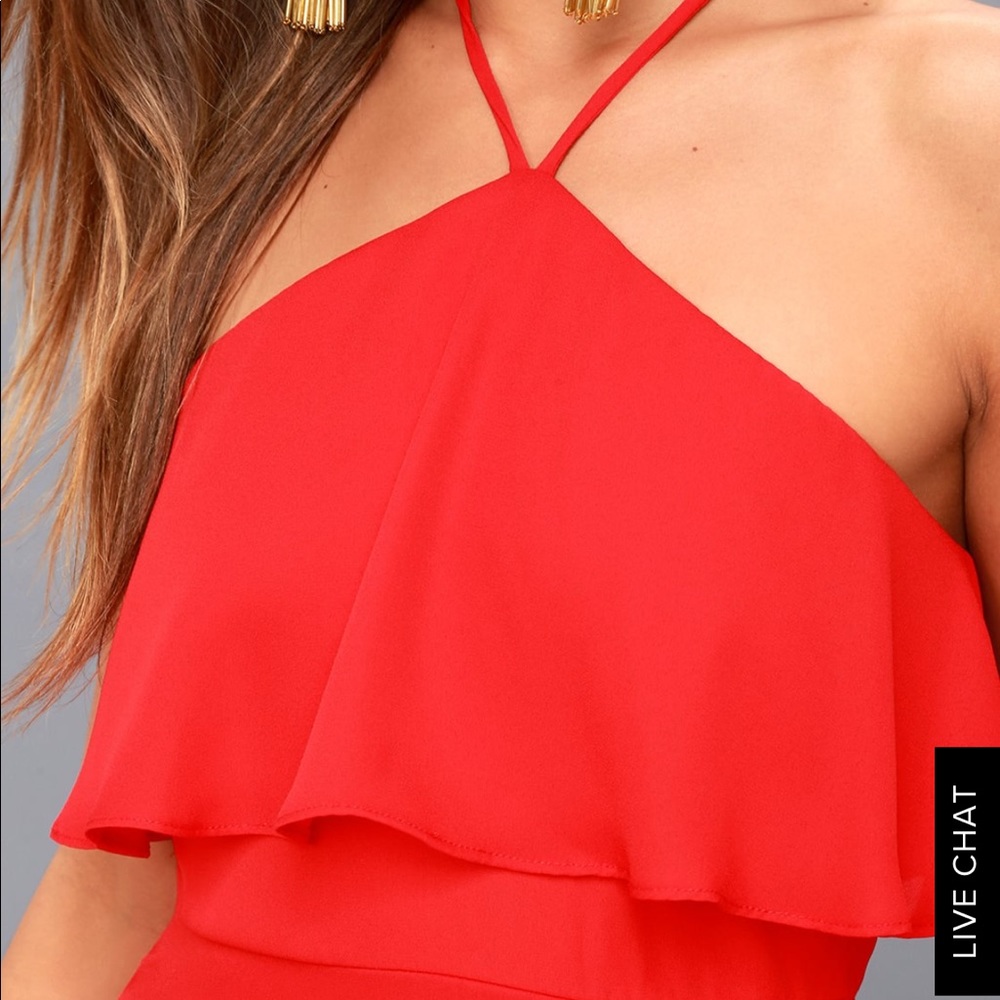Red High-Low Dress - Picture 2 of 4